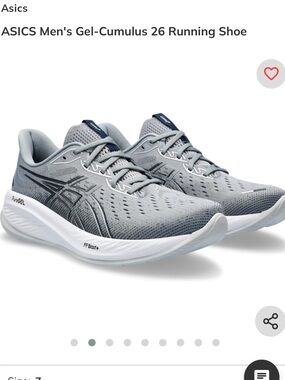 Asics Grey and White Men's Gel-Cumulus 26 Running Shoes